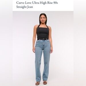 Abercrombie & Fitch Curve Love Ultra High Rise 90s Straight Jean- Size 29/8R